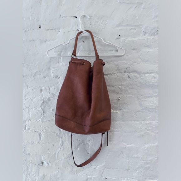 Madewell Cognac Bucket Bag - 100% Leather - Picture 5 of 6